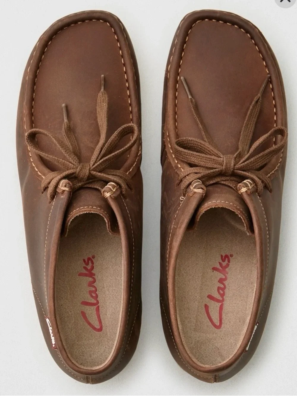 Clarks Stinson Hi Beeswax Leather Wallabee Chukka Boots Men’s 8.5M Crepe Sole